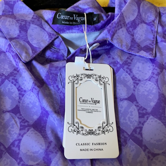 BNWT, Coeur de Vague button down top - Picture 8 of 8